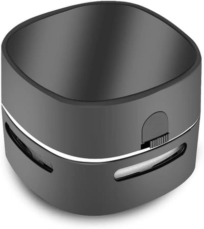 Mini desktop stofzuiger - USB oplaadbaar en draadloos - Mini kruimelzuiger – Draagbare tafelstofzuiger - Het schoonmaken van toetsenborden potloden en gummen van leerlingen - Ingebouwde afvalbak - Zwart