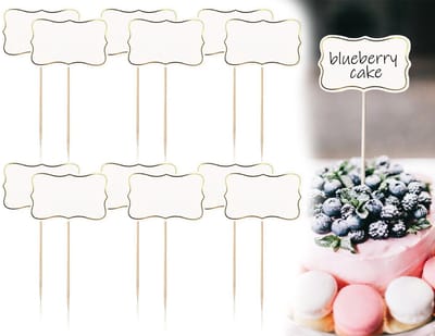 Store_7 - Buffetborden - Kaasmarkeervlaggen - Perfect voor feestjes - Wit - Taartdecoratie - Lege beschrijvingen - Vlaggenmarkering - Geschikt voor...