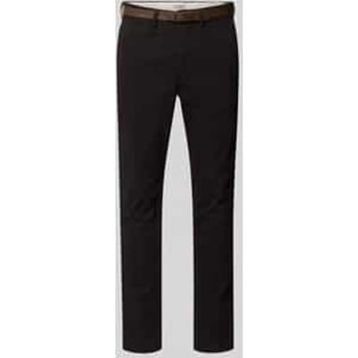 Slim fit stoffen broek met afneembare riem Model 'Marco'