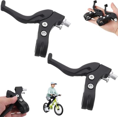 Kinderen Remhendels voor Fietsen - Eenvoudig te Installeren Vervangende Onderdelen voor Fietsen, Geschikt voor Handvatten Ø 2-2.3cm, Zwart, Veilig en Duurzaam