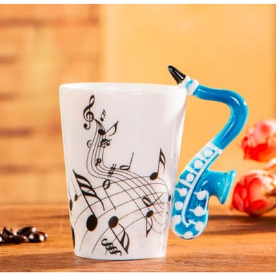 240ml Creatieve Muziek Keramische Mok Gitaar Viool Stijl Schattige Koffie Thee Melk Staaf Mokken En Kopjes Met Handvat Nieuwigheid Geschenken 240ml