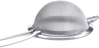 Dailygoods- Theezeef Antislip - Roestvrij Stalen Structuur - 21 cm - Voedselfilter - Geschikt voor Thee/Cocktails - Fijn Gaas - Zeef