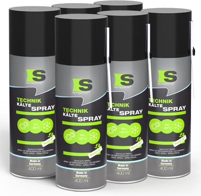 Spraytive 6x 400ml koudespray -50°C ijsspray voor elektronica foutopsporing sensortest montagehulp verdampt snel zonder residu