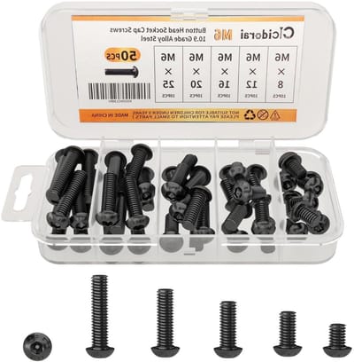 Dop Schroeven Kit - Metrische Bouten - Bevestigen van Onderdelen - Hoge Corrosieweerstand - 50 Stuks M6 - Zwart