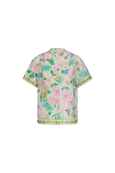 Fabienne Chapot Brock Blouse Warm White/green Glo Maat: 34 | Blouses Outlet | Dames | Wit