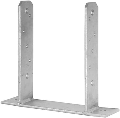Paaldrager steunvoet - Paalanker staal - Houten constructies bouwen - Thermisch verzinkt - 160x200x50x50 mm - Zilver