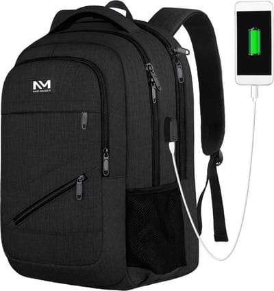 Rugzak met USB poort 15,6 inch - Zwart - Luxe Laptop Rugtas met Laptopvak - Heren - Dames - Jongens - Meisje - Waterafstotend - Rugzakken