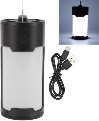 Allecto - Oplaadbare LED-campinglantaarn - Draagbaar tentlicht - Krachtige verlichting 1000lm - Lichtgewicht buitenlamp - Ideaal voor noodsituaties...