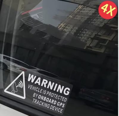 medj-sticker-autosticker-GPS Tracking Alarm Sticker Diefstal Sticker -auto