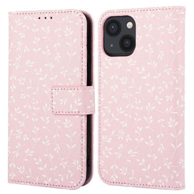 imoshion Hoesje - Geschikt voor Apple iPhone 13 - Design Bookcase smartphone - Pink Bazaar Flowers