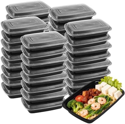 50 Stuks Herbruikbare Maaltijd Prep Dozen met Deksel, 750ml, Ideaal voor Voedselopslag en Maaltijdplanning