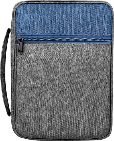Purepeak Bijbelhoes - Bible Cover - Voor Bijbel - Grijs - Lichtblauw