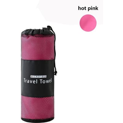 Sneldrogende sporthanddoek Draagbare strandhanddoek Waterabsorberende zweetabsorberende handdoeken Outdoor joggen, zwemmen, yogahanddoek 40X80CM warm roze kleur