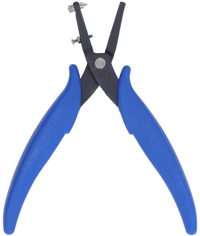 Ronde gaatjespons voor metaal, leer en plastic - 1.6mm gaatjesmaker voor handwerk, DIY en sieraden maken met comfortabele PVC-handgreep