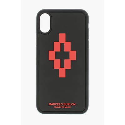 reliëf bedrukt CROSS 3D XS iPhone-hoesje in zwart