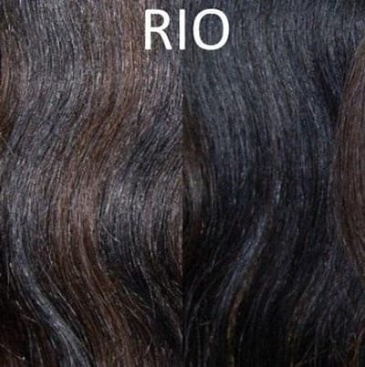 Balmain Hair Dress , 25 cm. 100 % ECHT HAAR , kleur RIO zeer donkerbruine tinten.