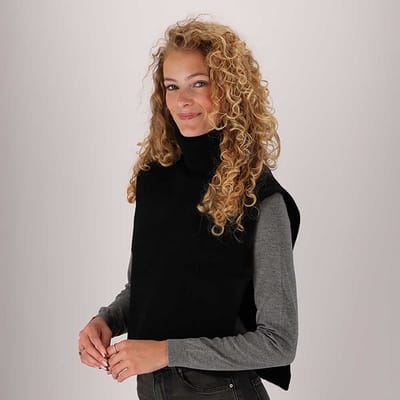 Col dames - Fashion - Fijngebreid - One size - Zwart