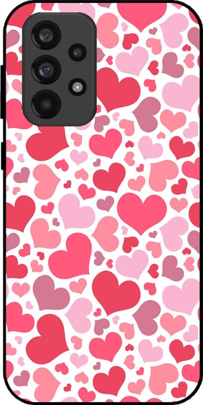 Smartphonica Telefoonhoesje Geschikt voor Samsung Galaxy A33 5G met Hartjes Print - Hearts Design TPU Backcover Case - Kinder Hoesje met Hartjes Design geschikt voor Samsung Galaxy A33 5G