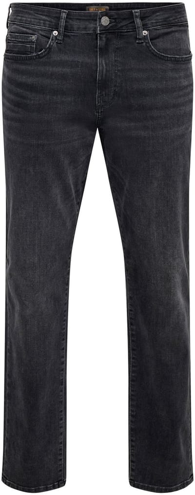 Only & Sons Heren Jeans Broeken regular/straight Fit Zwart 32W / 30L Volwassenen
