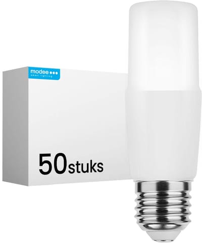 Modee E27 LED Lamp 7.9W - 650lm - 2700K - Warm Wit - LED Stick Lamp T37 - Vervangt 70W Halogeen Gloeilamp - 50 stuks
