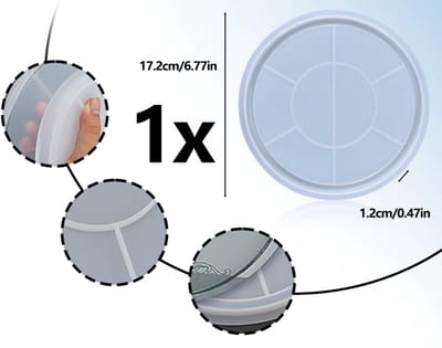 Dailygoods- Siliconen Vorm Ronde Dienblad - Onderzetter - Epoxyvormen - Serveerschaal - DIY Serveerplank - Hoge Kwaliteit - Bakvorm