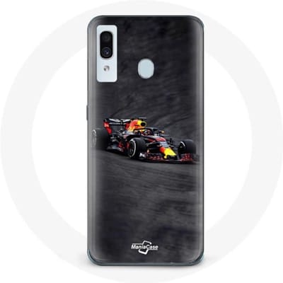 Coque - Max Verstappen - Samsung Galaxy A40 - Noir, Rouge, Jaune - Souple - Sportif noir