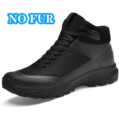 Designer Leren Enkellaarzen voor Mannen Winter Wandelen Casual Schoenen Houd Warm Katoenen Schoenen Man Vetersluiting Basis Laarzen Botas 45