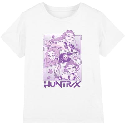 K-Pop Demon Hunters Kinderen/Kids Huntr/X Paneel T-shirt (Wit)