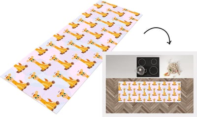 Keukenloper - Loper keuken - Giraffe - Patroon - Kinderen - 150x50 cm - Keukenloper vinyl