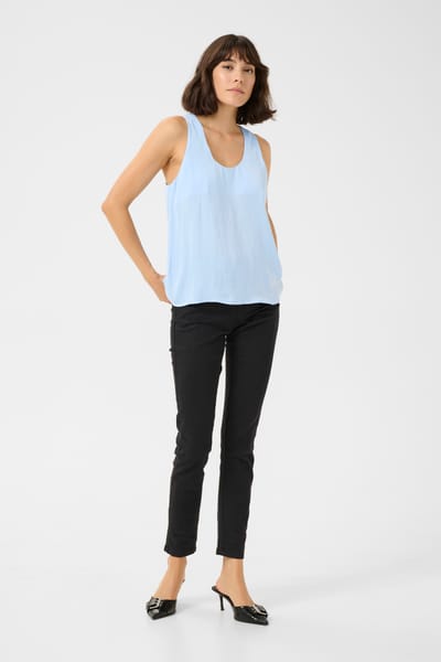 Kaffe Top Kaallie Top 10509832 164016 Soft Chambray Dames Maat - 40
