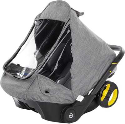 Comfortabele universele regenhoes voor babyautostoelen - Beschermt autostoelen tegen regen - Weerbestendig -Grijs
