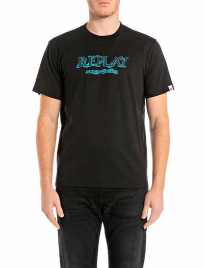 Replay M3220 .000.2660 T-shirt Met Korte Mouwen Zwart M Man