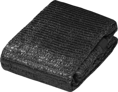 ProPlus schaduwdoek – Mesh – 6x4 m – Schaduwnet – Zonnedoek – Zonnescherm – Zonnezeil - Vierkant – Inclusief bevestigingsoogjes – UV-bestendig - Zwart