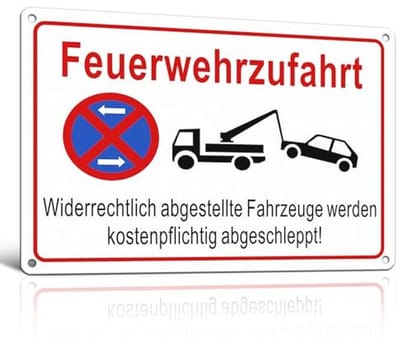 Verbodsbord Brandweertoegang - Parkeren Verboden - Durabel en Reflecterend