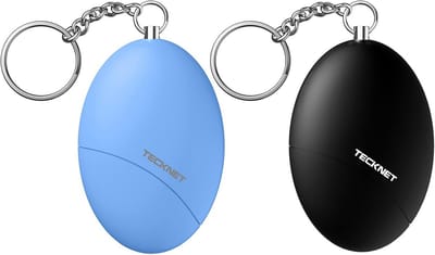 Persoonlijk Alarm - Sleutelhanger Alarm - Zelfverdediging Veiligheid - 130 Decibel Sirene - 9x2x6 cm - Zwart Blauw