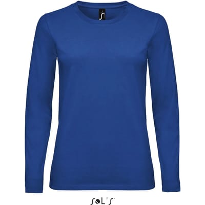 SOL'S Women´s Long Sleeve T-Shirt Imperial L02075 - Royal Blue 241 - M