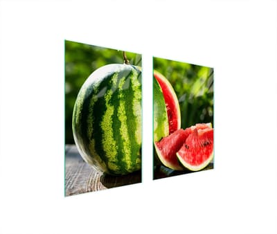 TMK ArtDeko - Serie Staartbescherming - Glasplaat bescherming - 65x52 cm - Watermeloen ontwerp