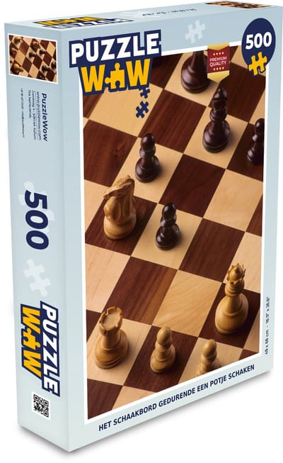 Puzzel Het schaakbord gedurende een potje schaken - Legpuzzel - Puzzel 500 stukjes