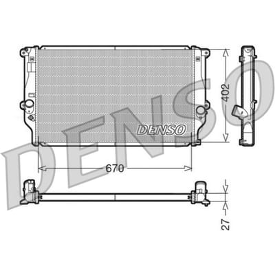 Radiator, motorkoeling DENSO DRM50025