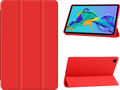 Hoes Geschikt voor Samsung Galaxy Tab A9 / Galaxy Tab A11 8.7 inch hoes – tri-fold bookcase met auto/wake functie - 8,7 Inch – Rood
