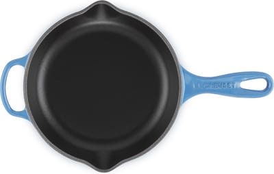 Le Creuset Skillet Signature - Azure - Ø 20 cm - Geëmailleerde Anti-aanbaklaag - Duurzaam, Vaatwasserbestendig en Perfect voor Gezond Bakken en Braden