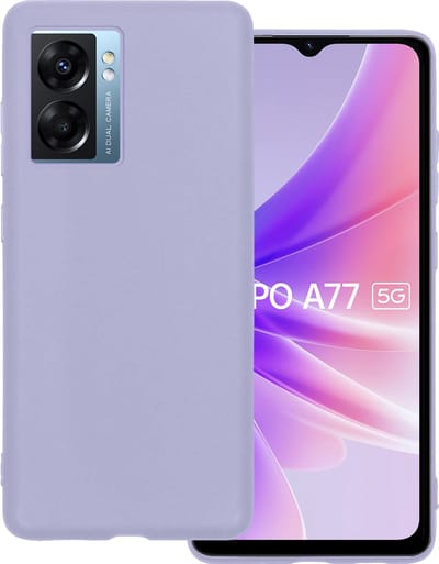 Hoesje Geschikt voor OPPO A77 - Sterk & Shockproof - Hoes Cover - Siliconen Case - Lila
