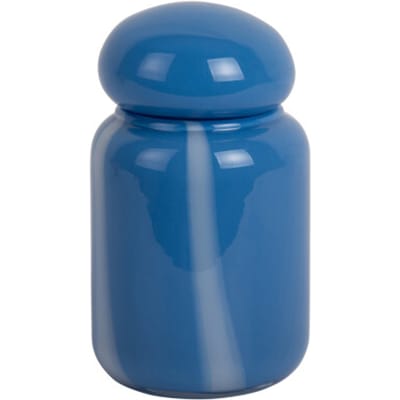 Present Time Vaas Dulce Raya - Klassiek blauw - Ø10cm - Glas - Scandinavisch - Bloemenvaas - Woondecoratie - Decoratieve vaas voor woonkamer of slaapkamer