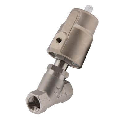 G1/2'' PTFE 25bar NC Pneu Vrijstroomafsluiter (Sluit Tegen Stroming) RVS/Ms AL2 - AL2A-SPP-012-B-C