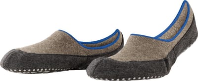 FALKE Cosyshoe Noppen op de zool wol huissokken heren bruin - maat 37-38