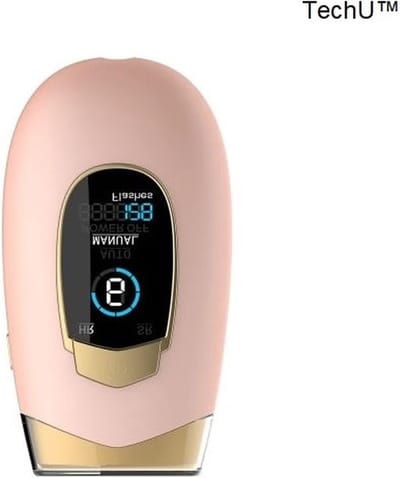 TechU™ Laser Ontharingsapparaat – Hair Removal IPL – 6 Standen – 550-1200nm golflengte – Automatisch & Handmatig te bedienen – Roze