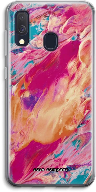 Case Company® - Hoesje geschikt voor Samsung Galaxy A40 hoesje - Pastel Echoes - Soft Cover Telefoonhoesje - Bescherming aan alle Kanten en Schermrand