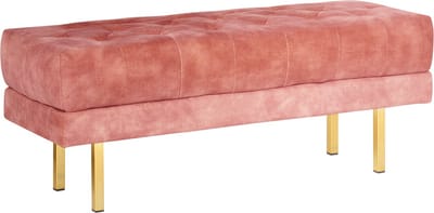 ROSEVILLE - Bankje - Roze - Fluweel