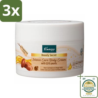 3 x Kneipp - Body crème - Beauty Secret - Met Q10 parels - 200 ml - Grootverpakking - Body Crème - Q10 Parels - Huidverzorging - Natuurlijke Oliën - Shea Butter