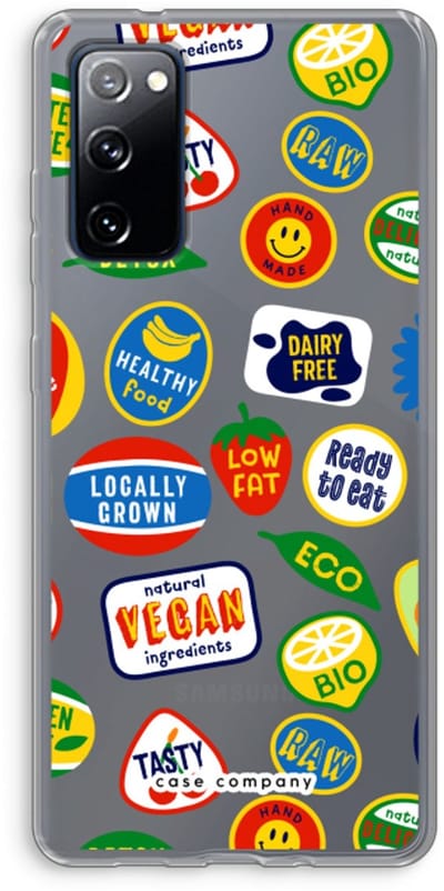Case Company® - Hoesje geschikt voor Samsung Galaxy S20 FE / S20 FE 5G hoesje - Fruitsticker - Soft Cover Telefoonhoesje - Bescherming aan alle Kanten en Schermrand